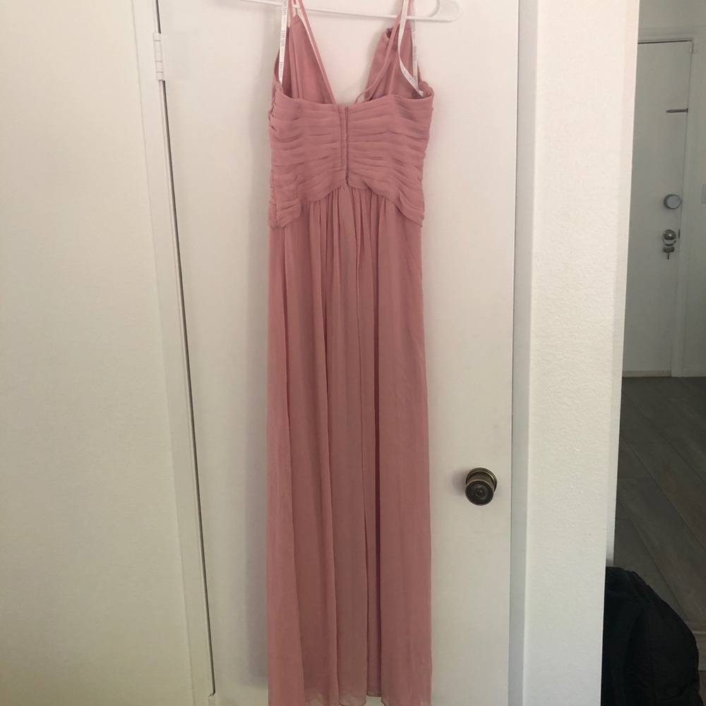 David’s bridal color “ballet” Chiffon V neck